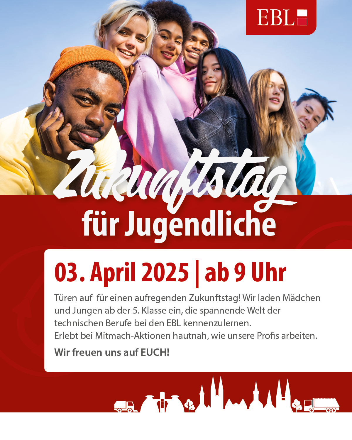 Plakat Zukunftstag 2025 bei den EBL