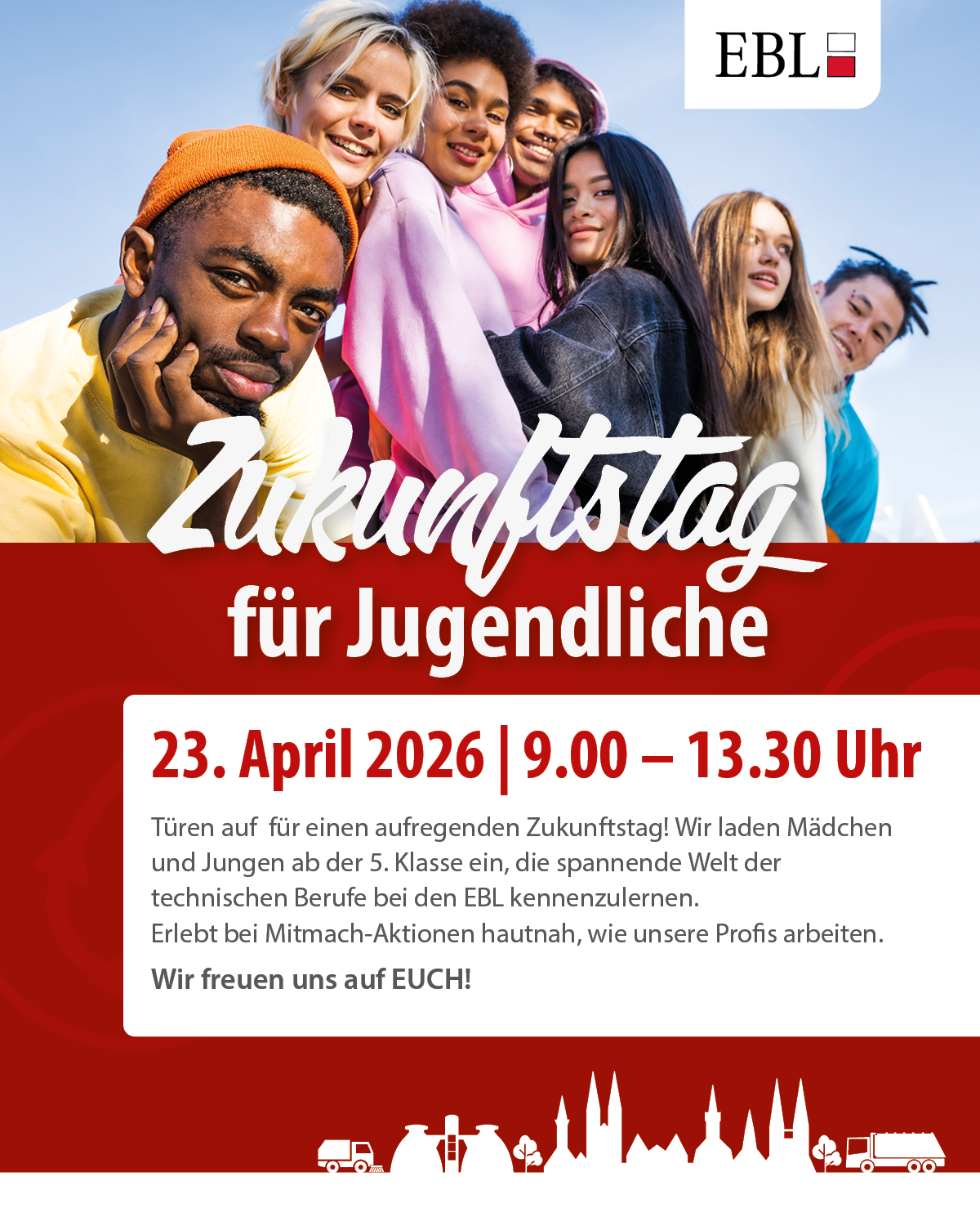Plakat Zukunftstag 2025 bei den EBL